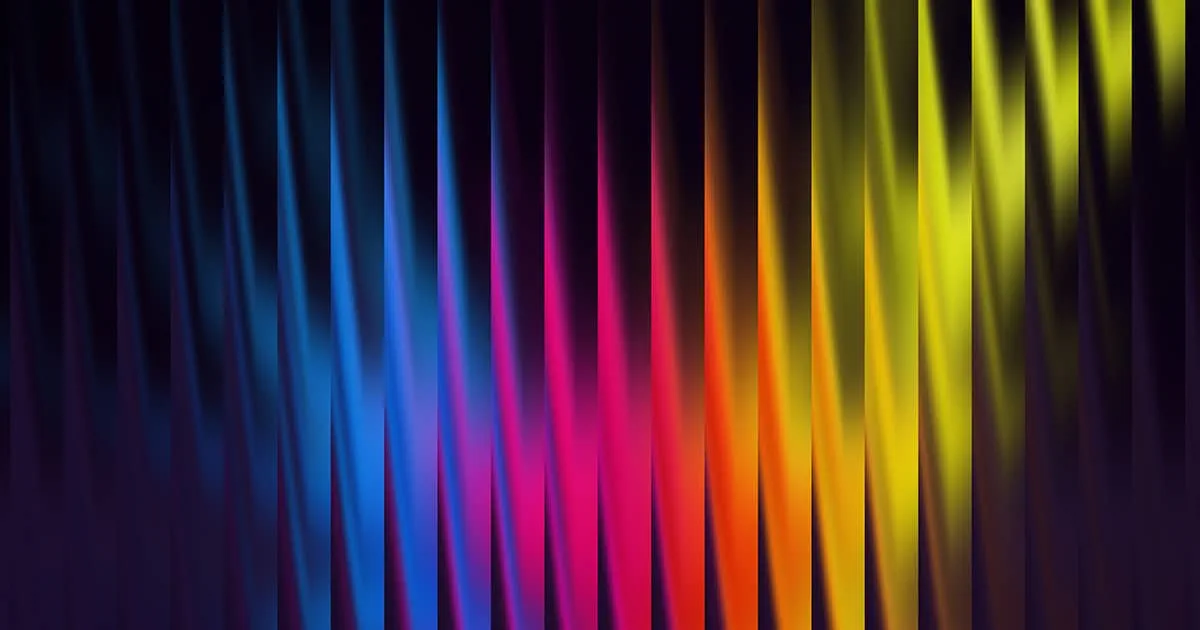 Vibrant striped pattern composed of vertical lines with a spectrum of colors
